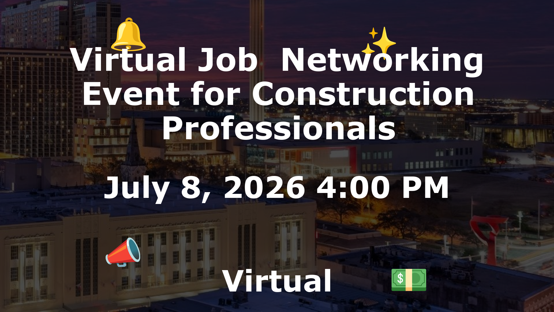 Virtual Job  Networking Event for Construction Professionals event image